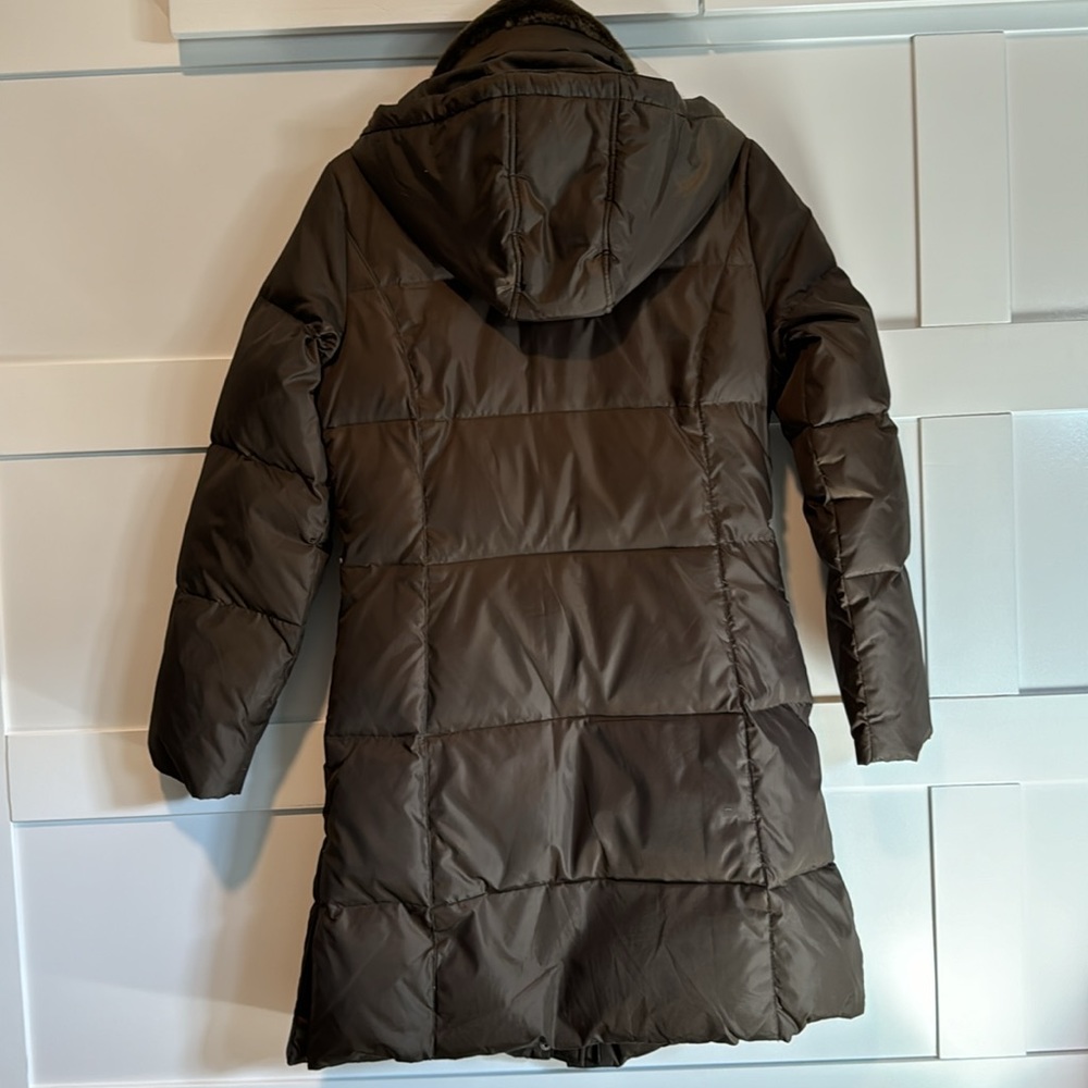 Michael Kors Puffer w/ hood & faux fur collar winter jacket Small midi - Picture 2 of 8